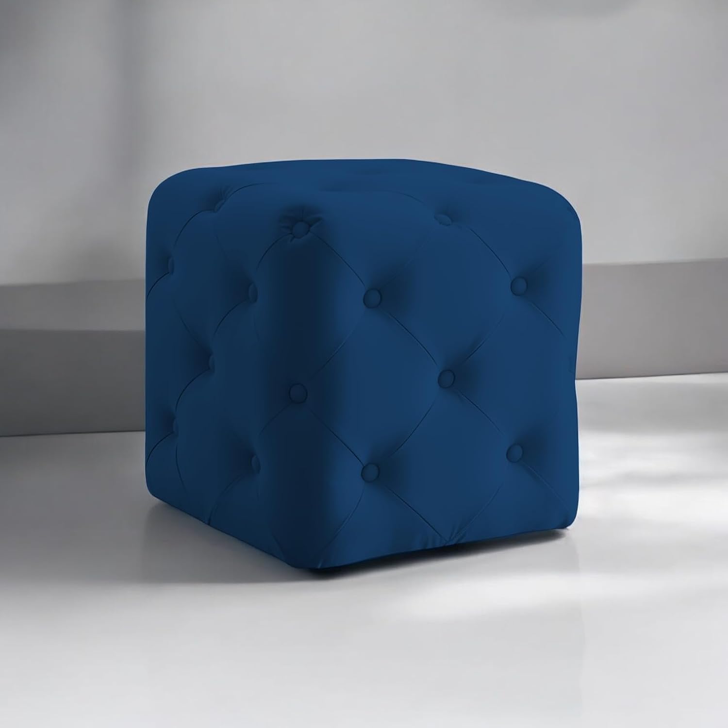 Luxurious Tufted Cube Ottoman