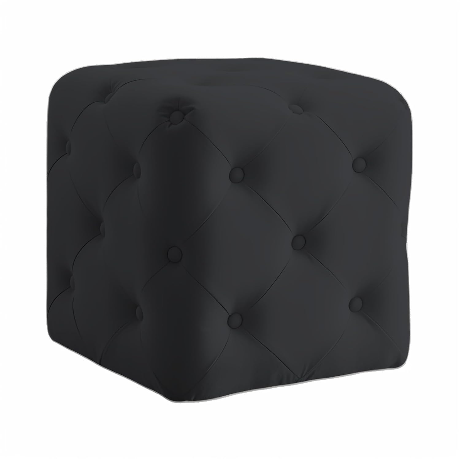Luxurious Tufted Cube Ottoman