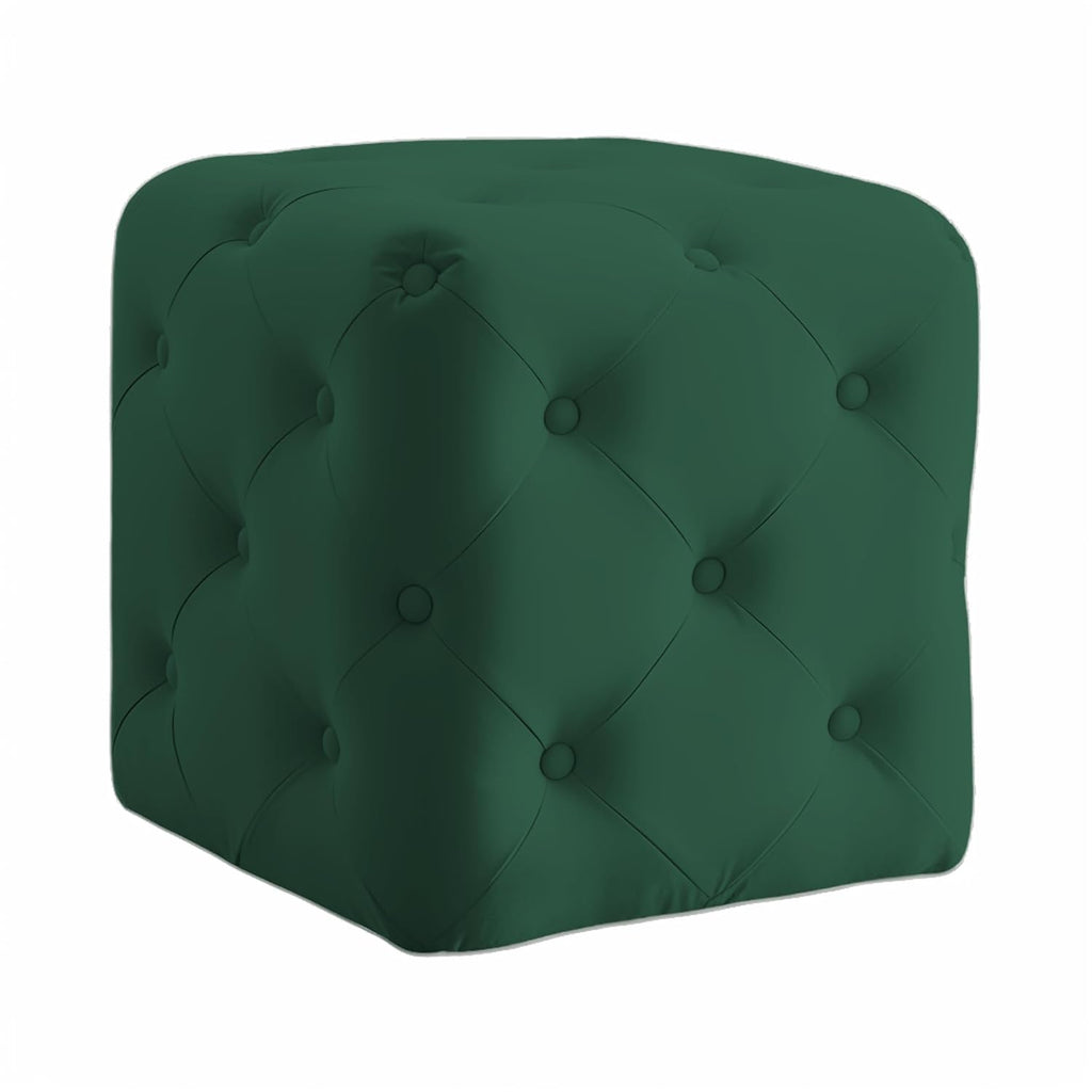 Luxurious Tufted Cube Ottoman