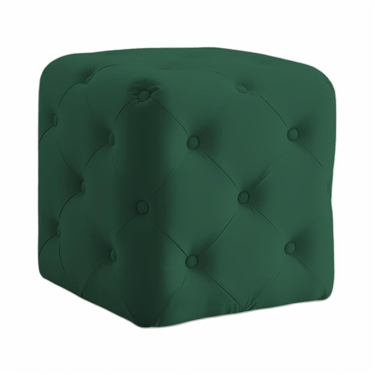 Luxurious Tufted Cube Ottoman