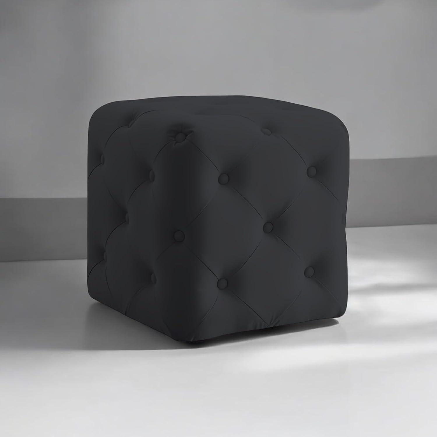 Luxurious Tufted Cube Ottoman