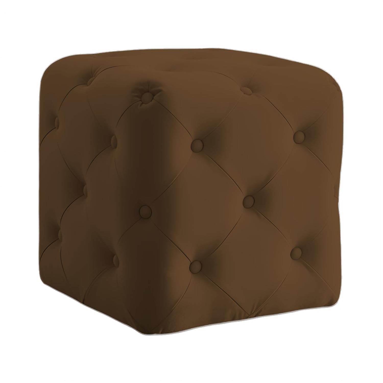 Luxurious Tufted Cube Ottoman