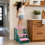 Step Stool Side Table Front View | Mamta Handicraft