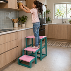 Solid Wood Foldable Step Stool and Side Table 3-in-1 | Mamta Handicraft