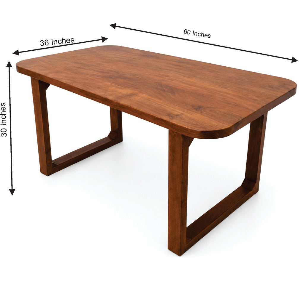 WillowCraft Solid Wood 4 seater Dining Table set