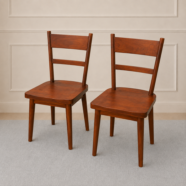 WillowCraft Solid Wood Dining Chair set Of 2
