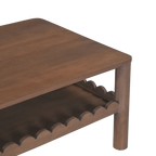 Indiana Scalloped Edge Solid Wood Coffee Table – Modern
