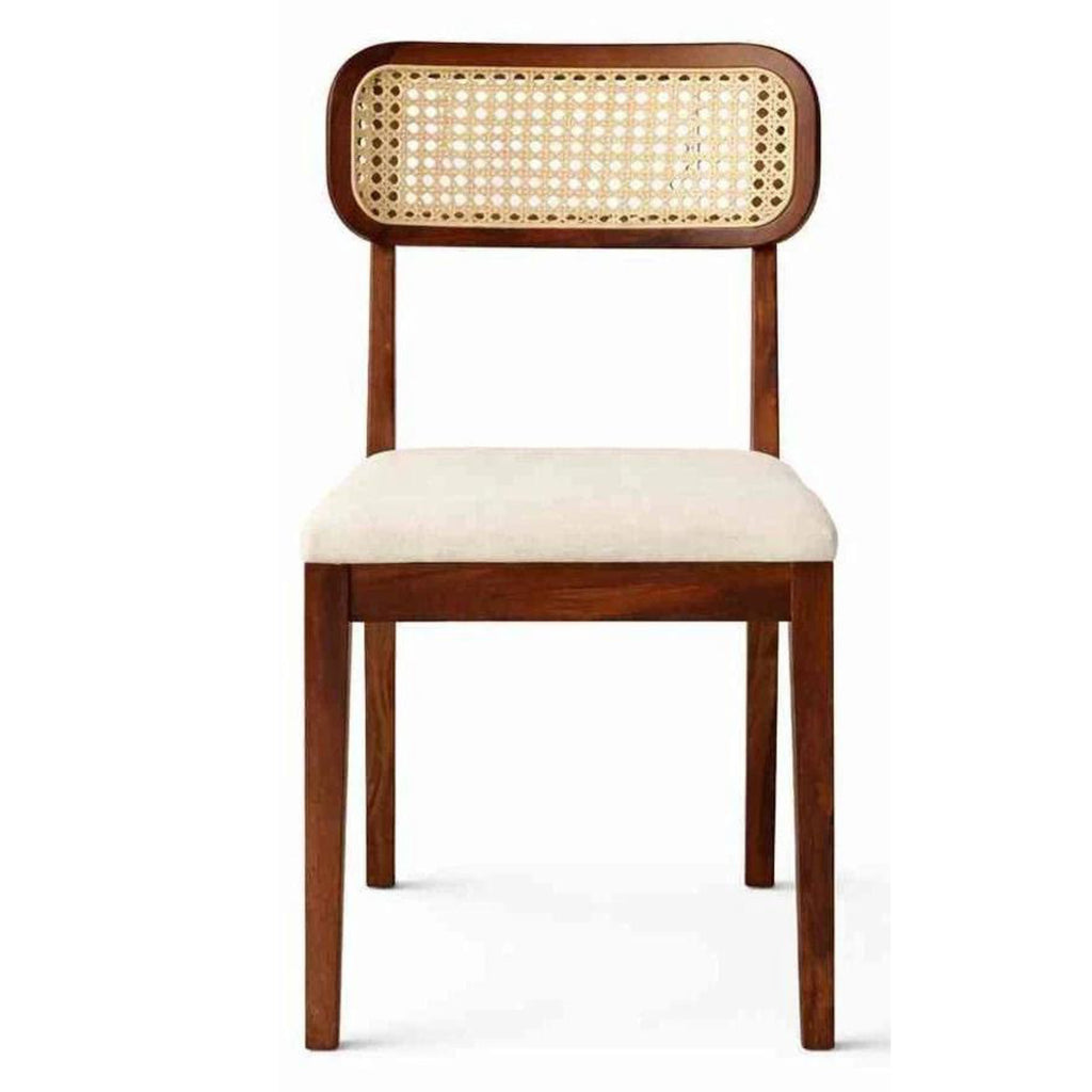 Premium Sheesham Wood 6 Seater Dining Set with Natural Cane Back Chairs