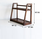 Modern Solid Wood Kitchen Rack-Walnut