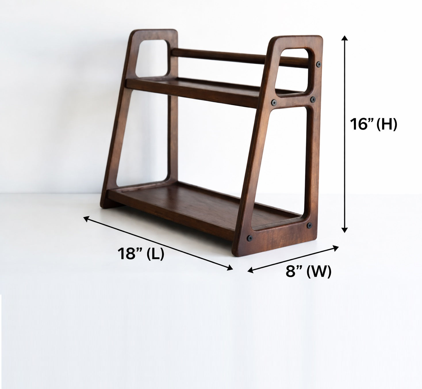 Modern Solid Wood Kitchen Rack-Walnut
