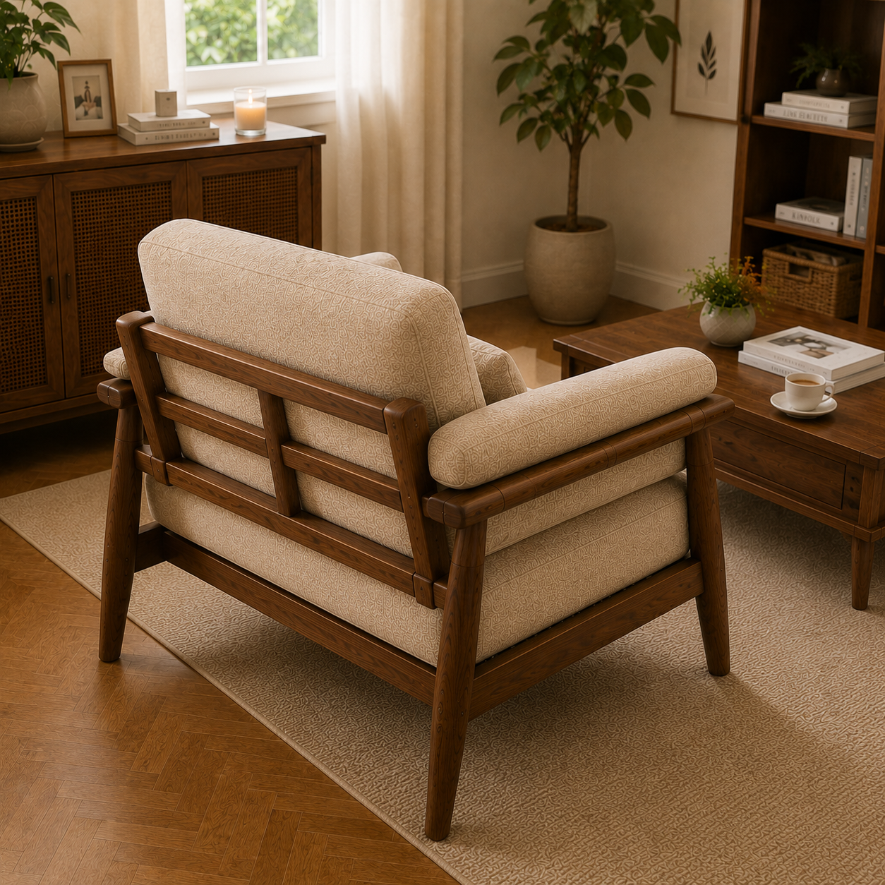 Milano Luxury Italian 1 Seater Sofa Living Room | Mamta Handicraft