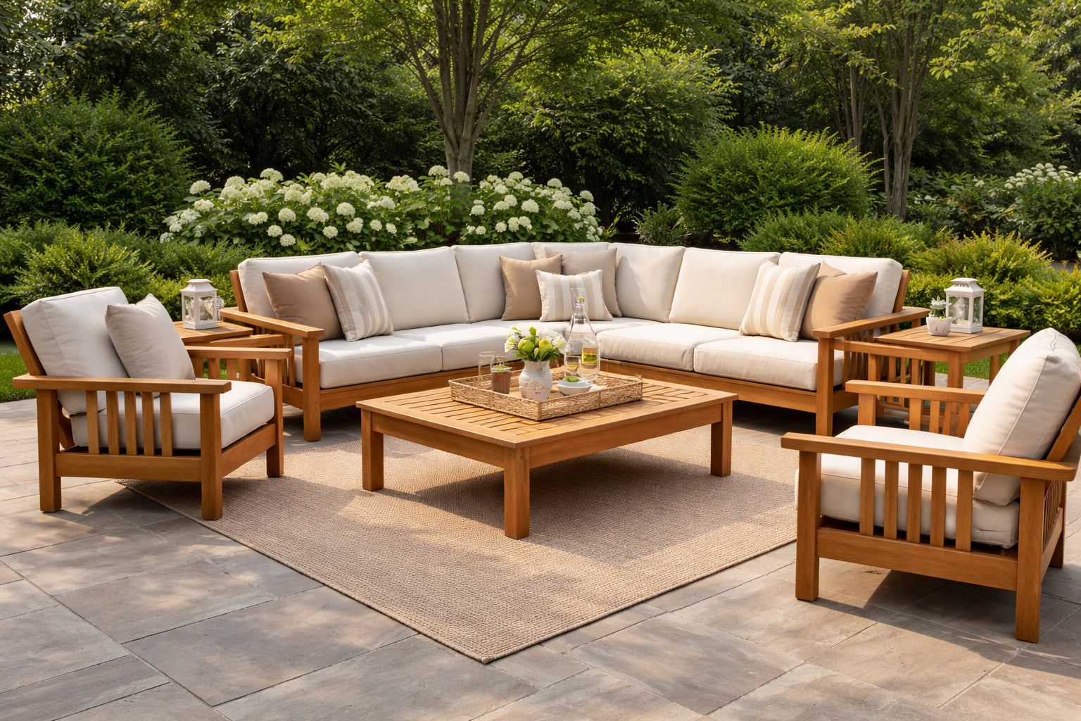 URBAN 3+1+1  Seater TEAK Wood Sofa