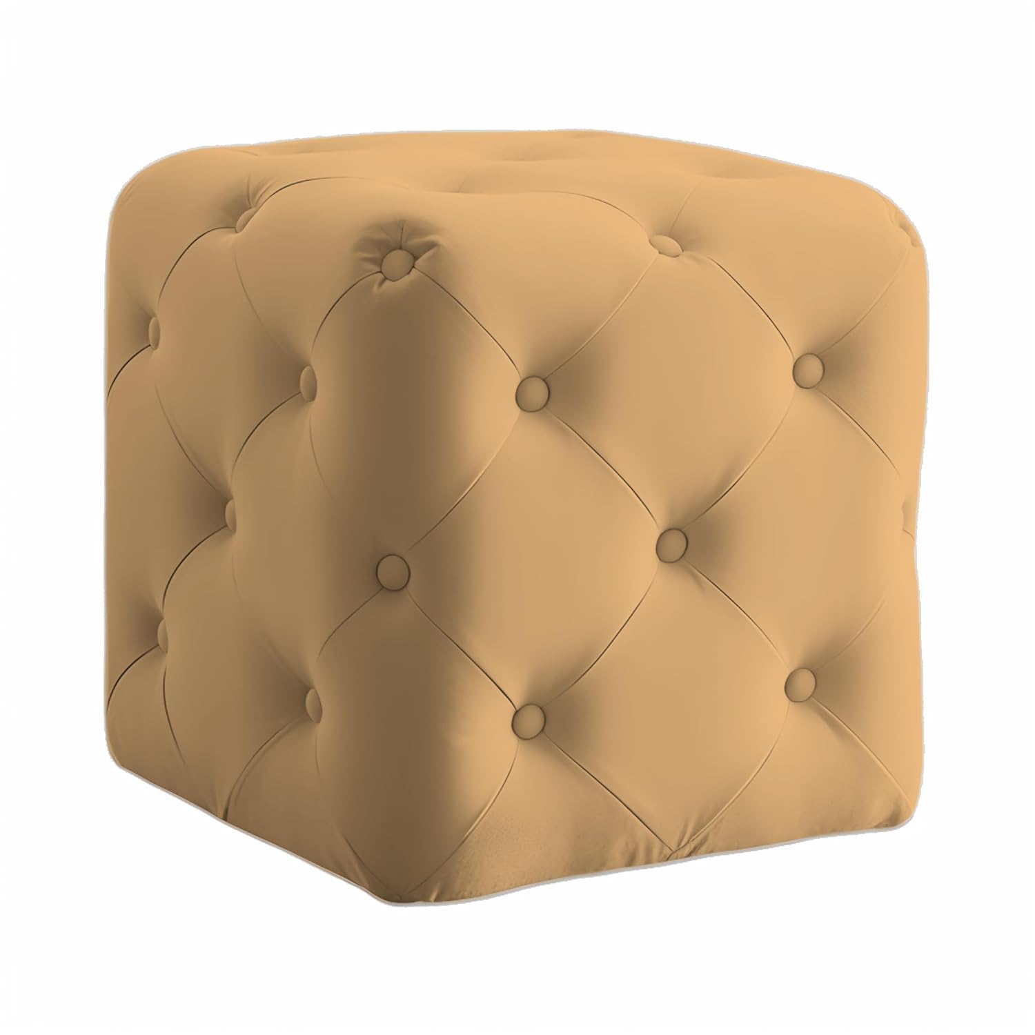 Luxurious Tufted Cube Ottoman