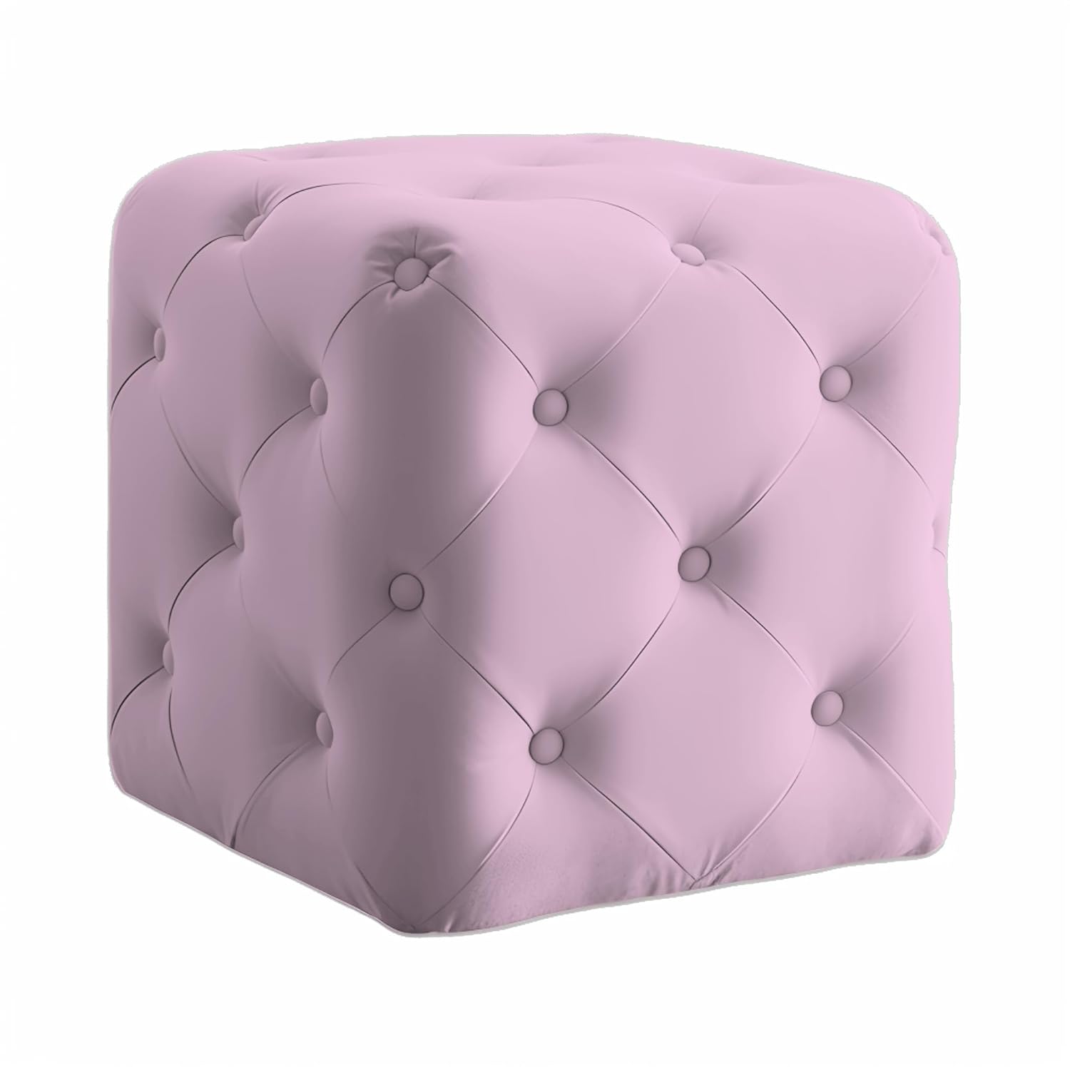 Luxurious Tufted Cube Ottoman
