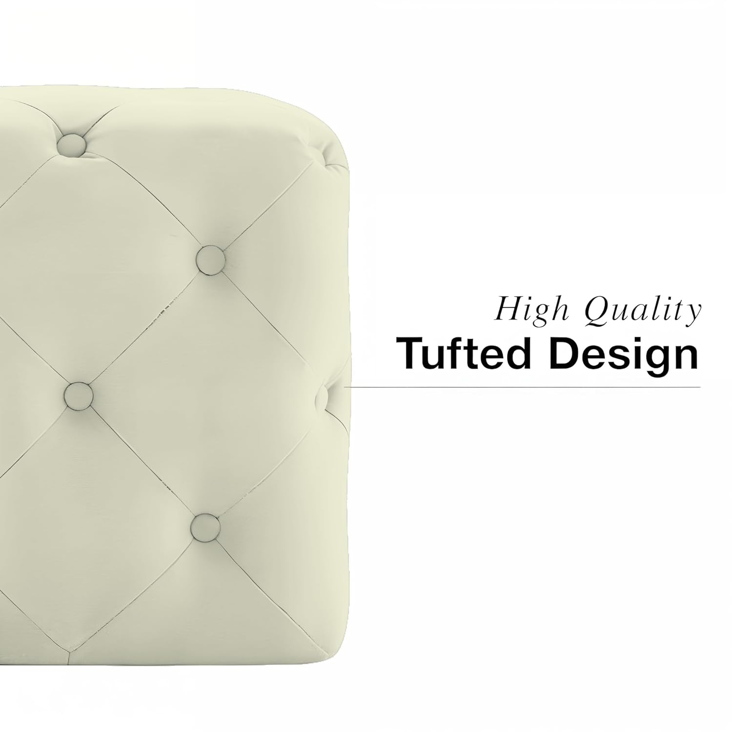 Luxurious Tufted Cube Ottoman