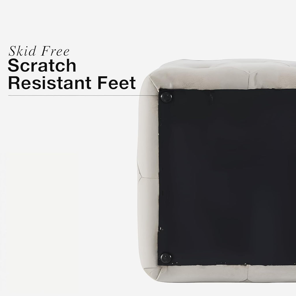 Luxurious Tufted Cube Ottoman