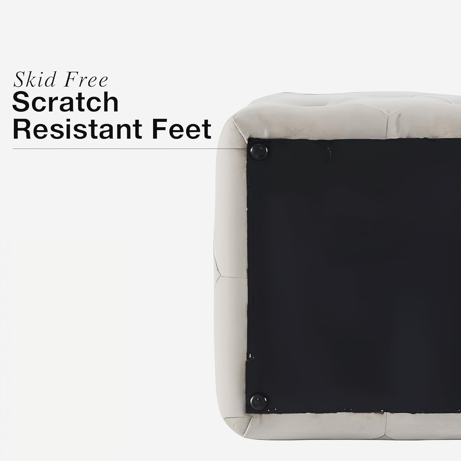 Luxurious Tufted Cube Ottoman