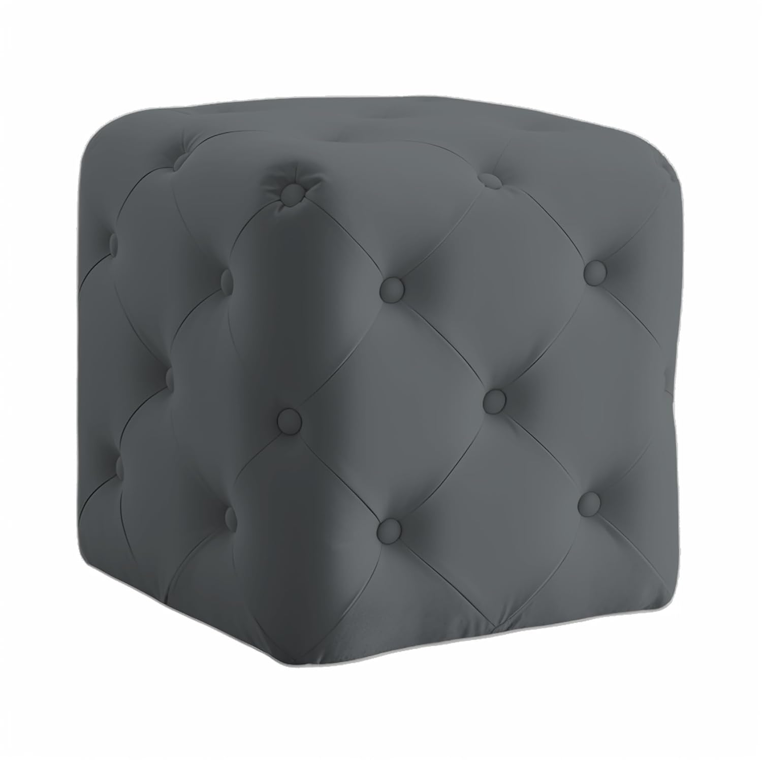 Luxurious Tufted Cube Ottoman