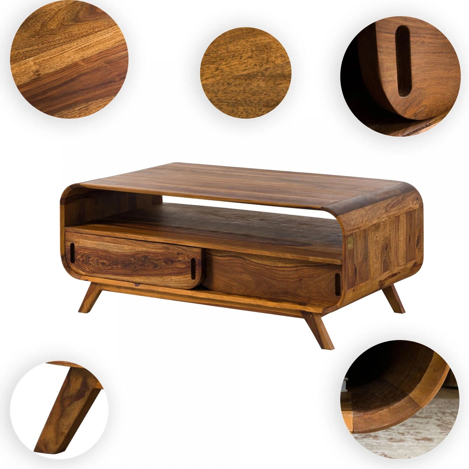 Marwar Sheesham Coffee Table Finish Detail | Mamta Handicraft