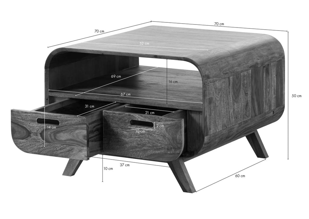 Marwar Sheesham Coffee Table with Storage Living Room | Mamta Handicraft