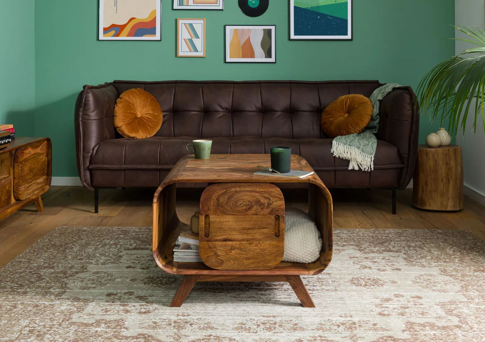 Mid-Century Coffee Table Front View | Mamta Handicraft