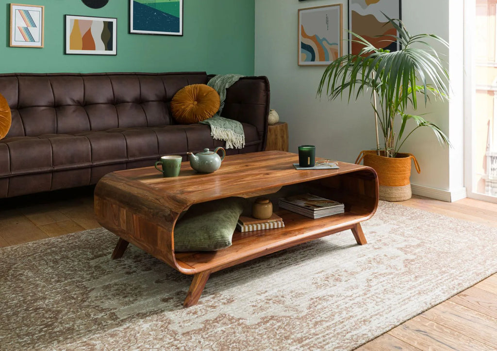 Marwar Open Storage Coffee Table Side View | Mamta Handicraft