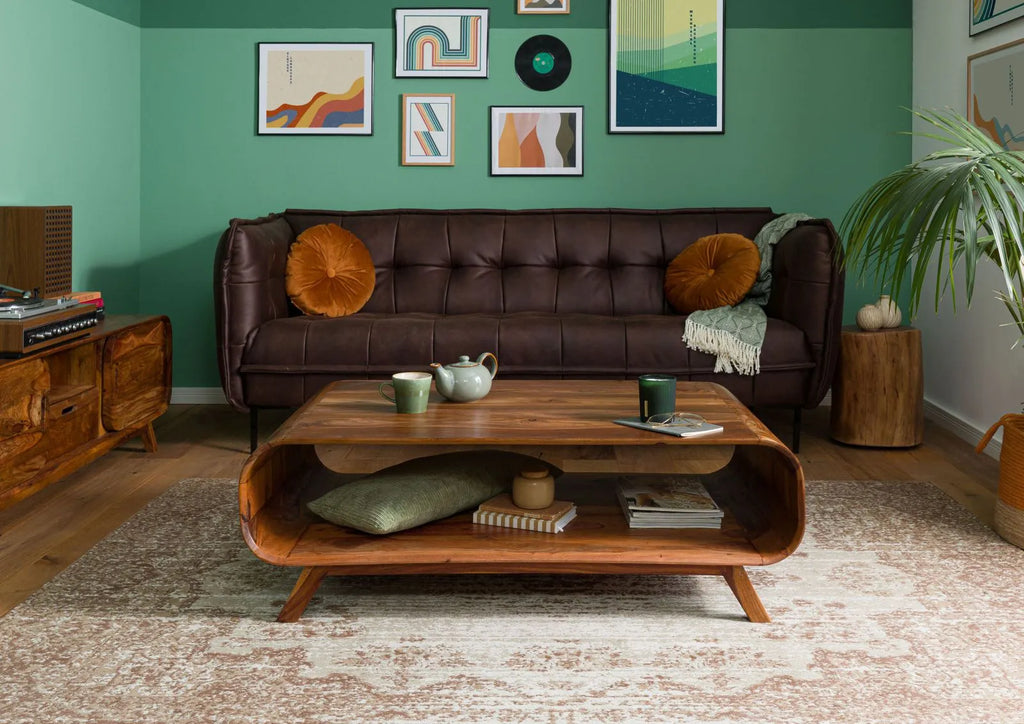 Marwar Solid Sheesham Wood Coffee Table with Open Storage | Mamta Handicraft
