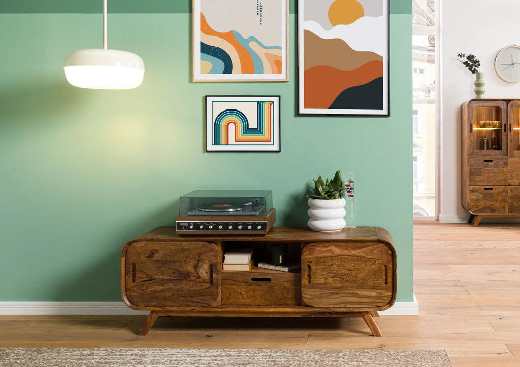 Marwar Solid Sheesham Wood Media Console TV Unit | Mamta Handicraft