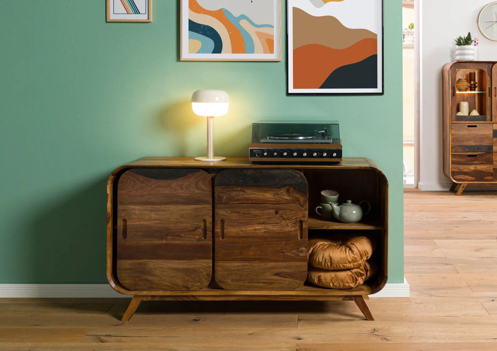 Marwar Solid Sheesham Wood Sideboard Storage Cabinet | Mamta Handicraft