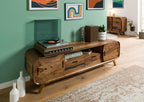 Mid-Century Low Media Console Door Detail | Mamta Handicraft
