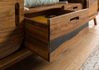 Mid-Century Low Media Console Angle View | Mamta Handicraft