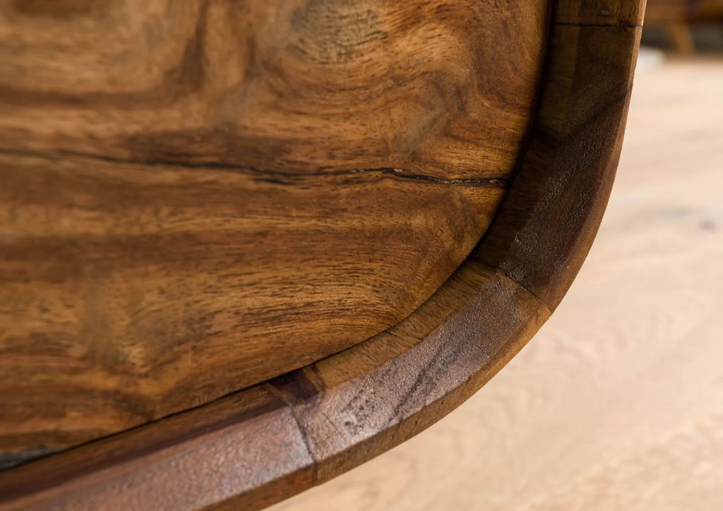 Mid-Century Low Media Console Finish Detail | Mamta Handicraft