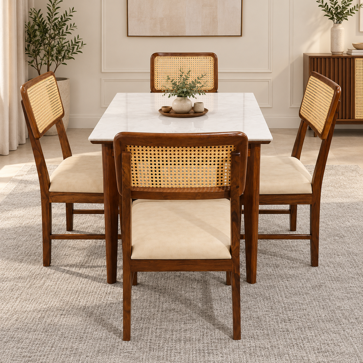 Modern Ceramic Top Dining Table -4 Seater