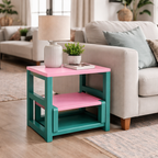 Step Stool Side Table Side View | Mamta Handicraft
