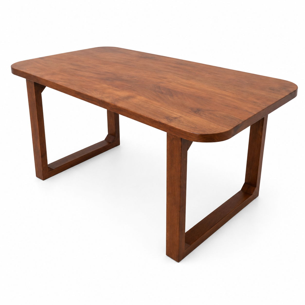 Elegant Solid Wood Dining Table Rounded Corners Lifestyle | Mamta Handicraft