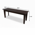 Urban Living Solid Sheesham Wood Bench-Walnut
