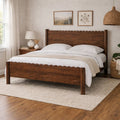 Indiana Scalloped Edge Solid Wood Elegant Bed | Mamta Handicraft