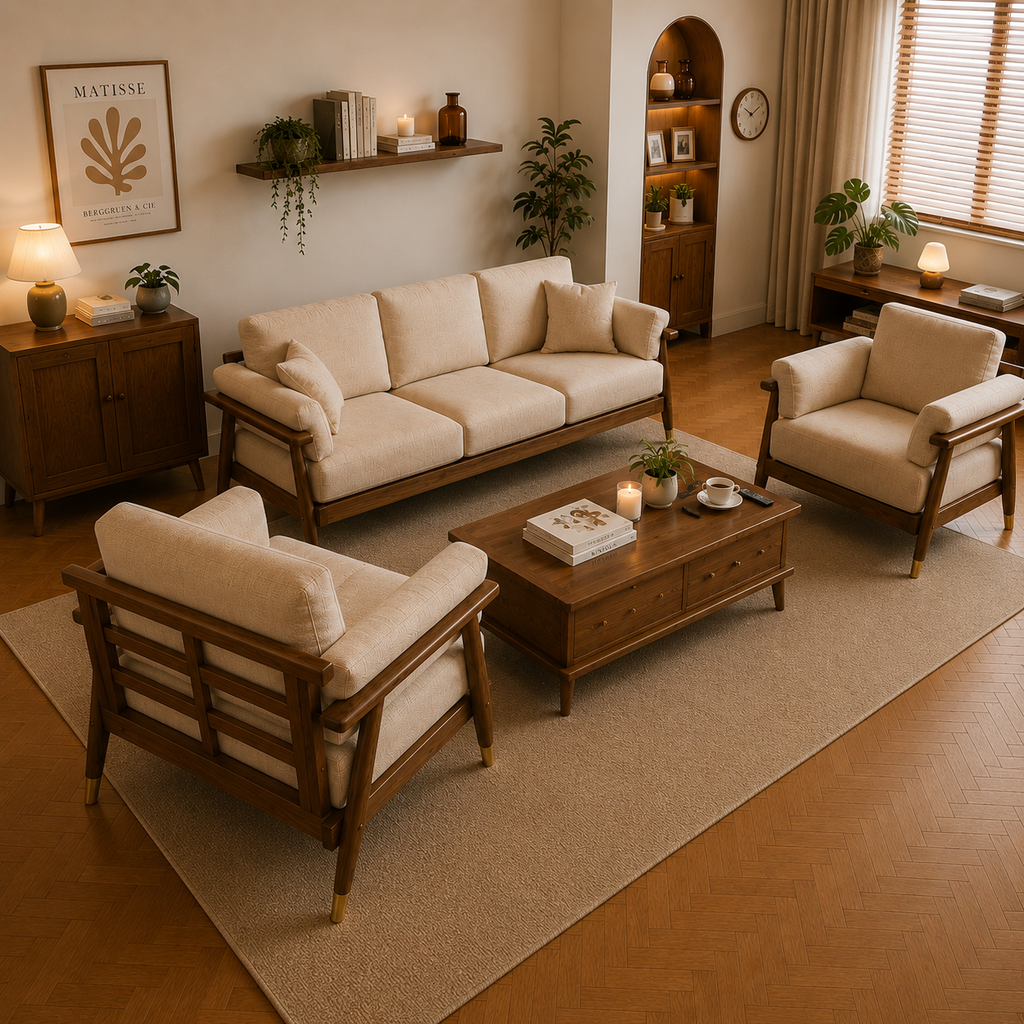 Milano Italian Sofa Set Side View | Mamta Handicraft