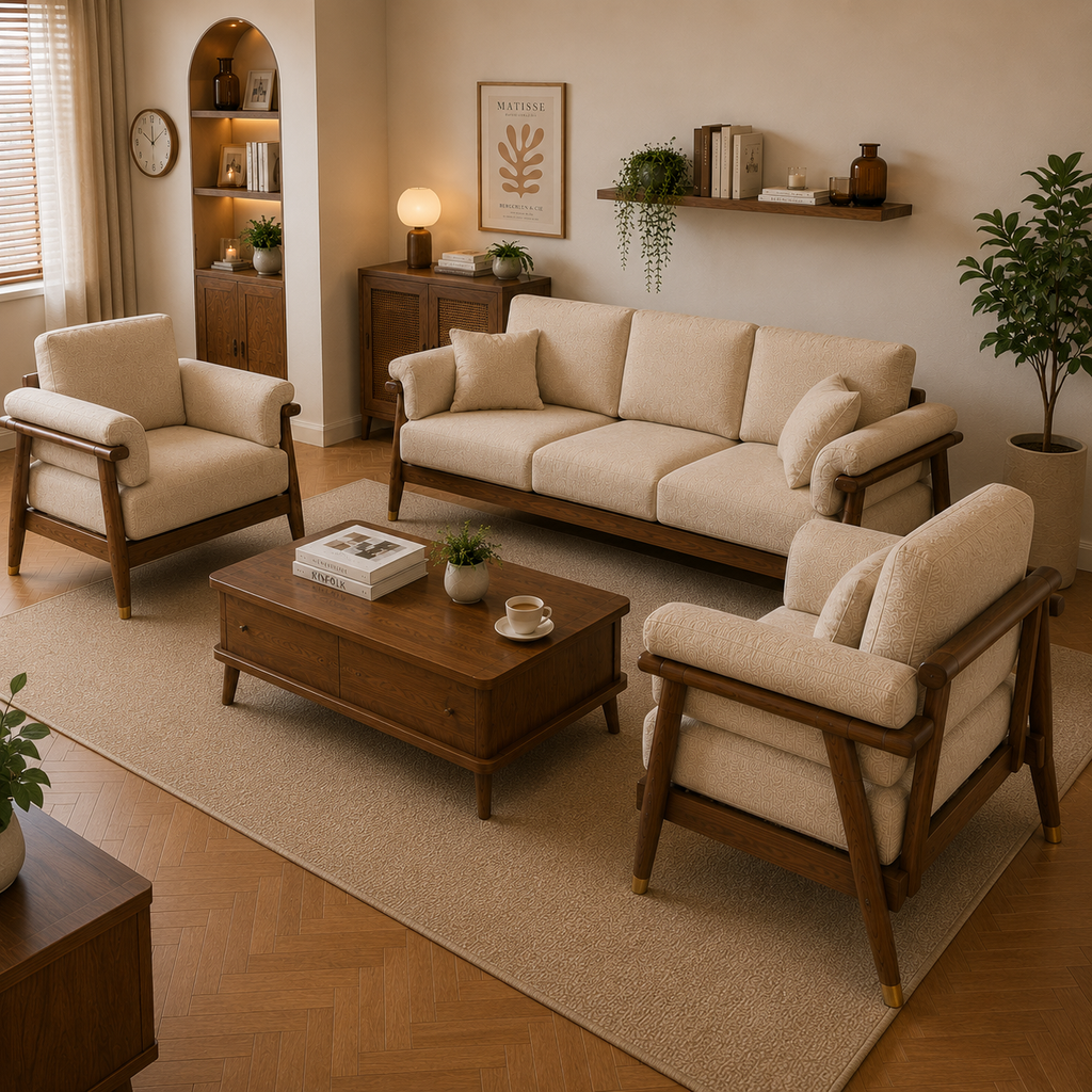 Milano Italian Sofa Set Front View | Mamta Handicraft