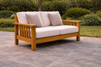 Urban Teak Wood 2 Seater Sofa Front View | Mamta Handicraft