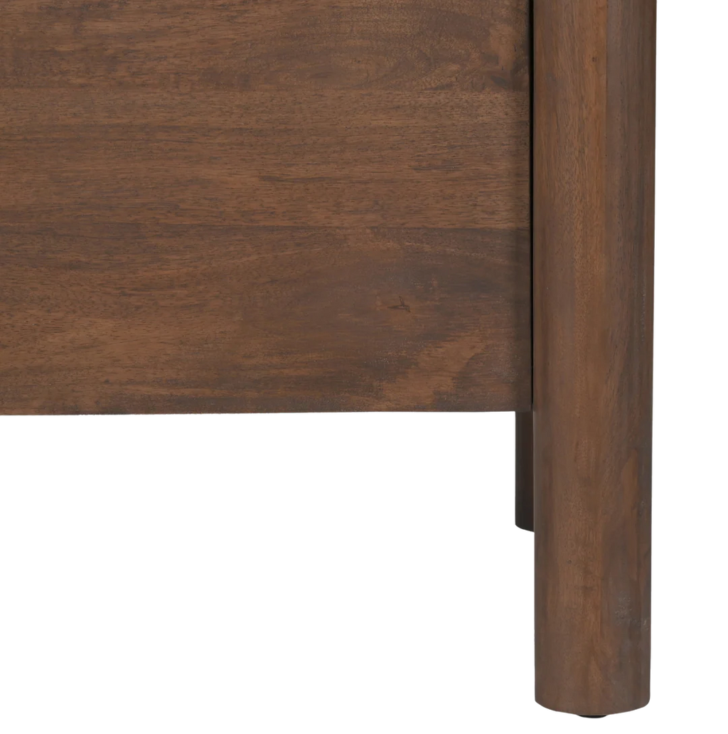 Indiana Scalloped Edge Solid Wood Sideboard – Modern Storage Cabinet