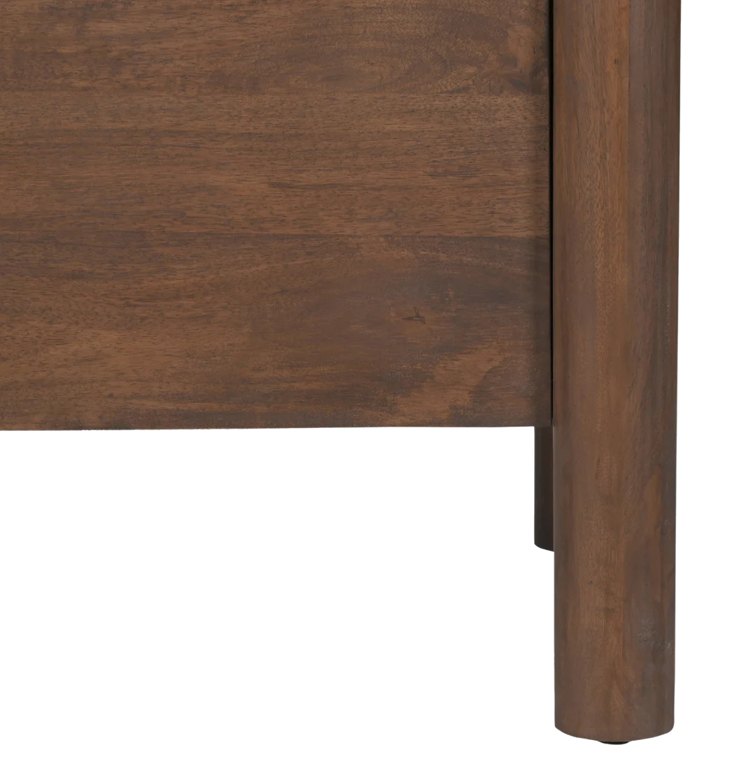 Indiana Scalloped Edge Solid Wood Sideboard – Modern Storage Cabinet