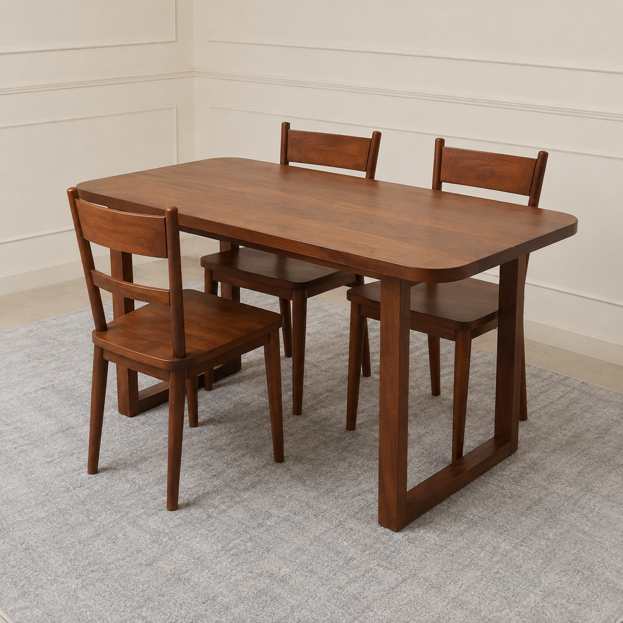 WillowCraft Solid Wood Dining Chair set Of 2