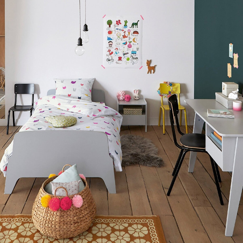 Retro vintage style bed, 1 person, Adil