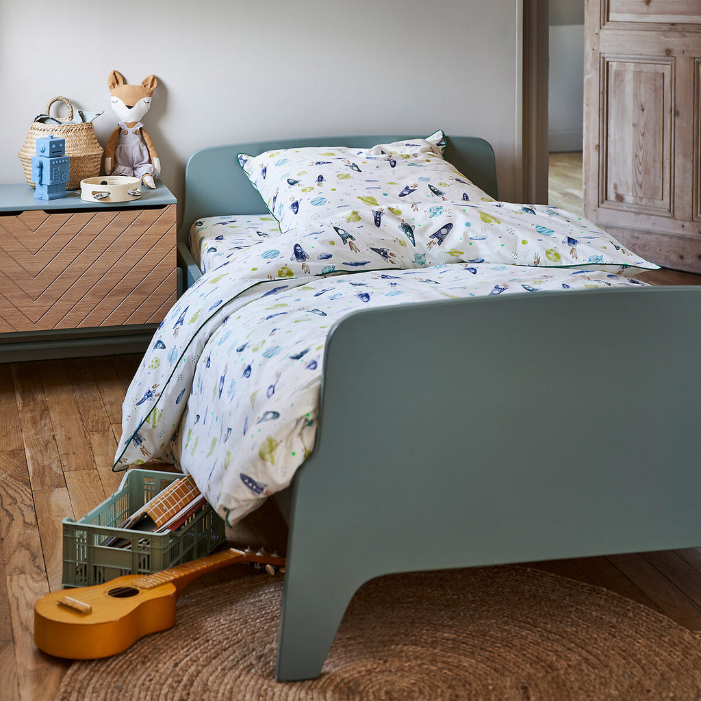 Retro vintage style bed, 1 person, Adil