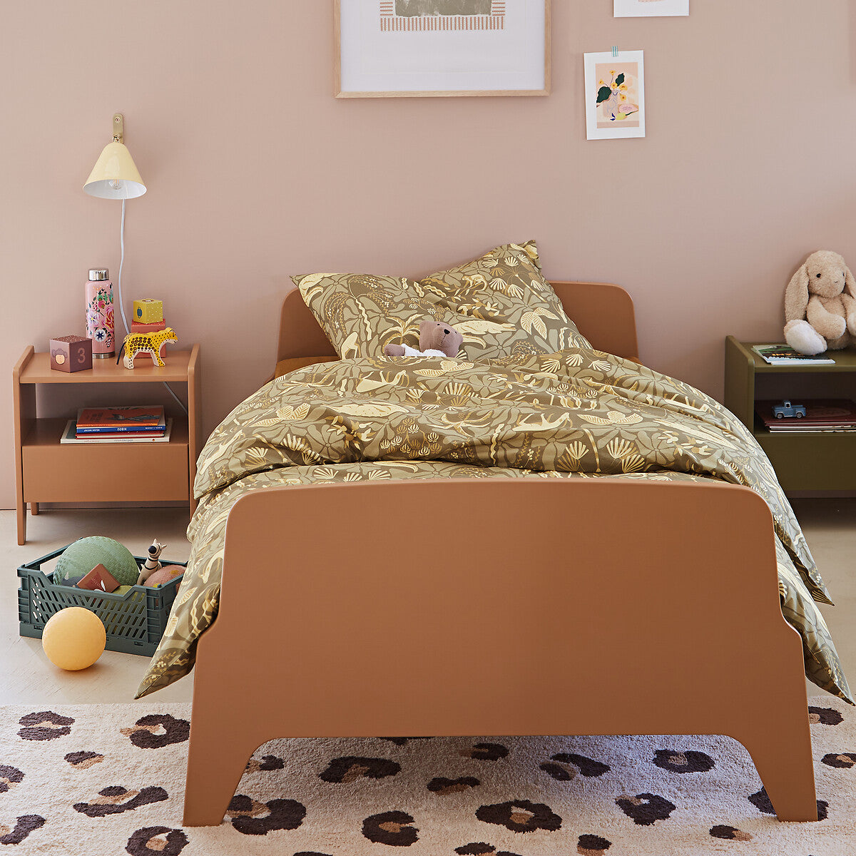 Retro vintage style bed, 1 person, Adil