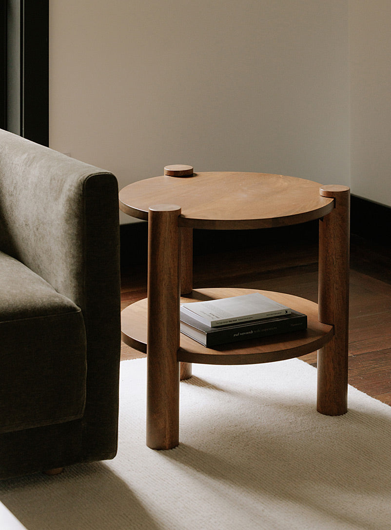 Titoz Round Side Table Side View | Mamta Handicraft