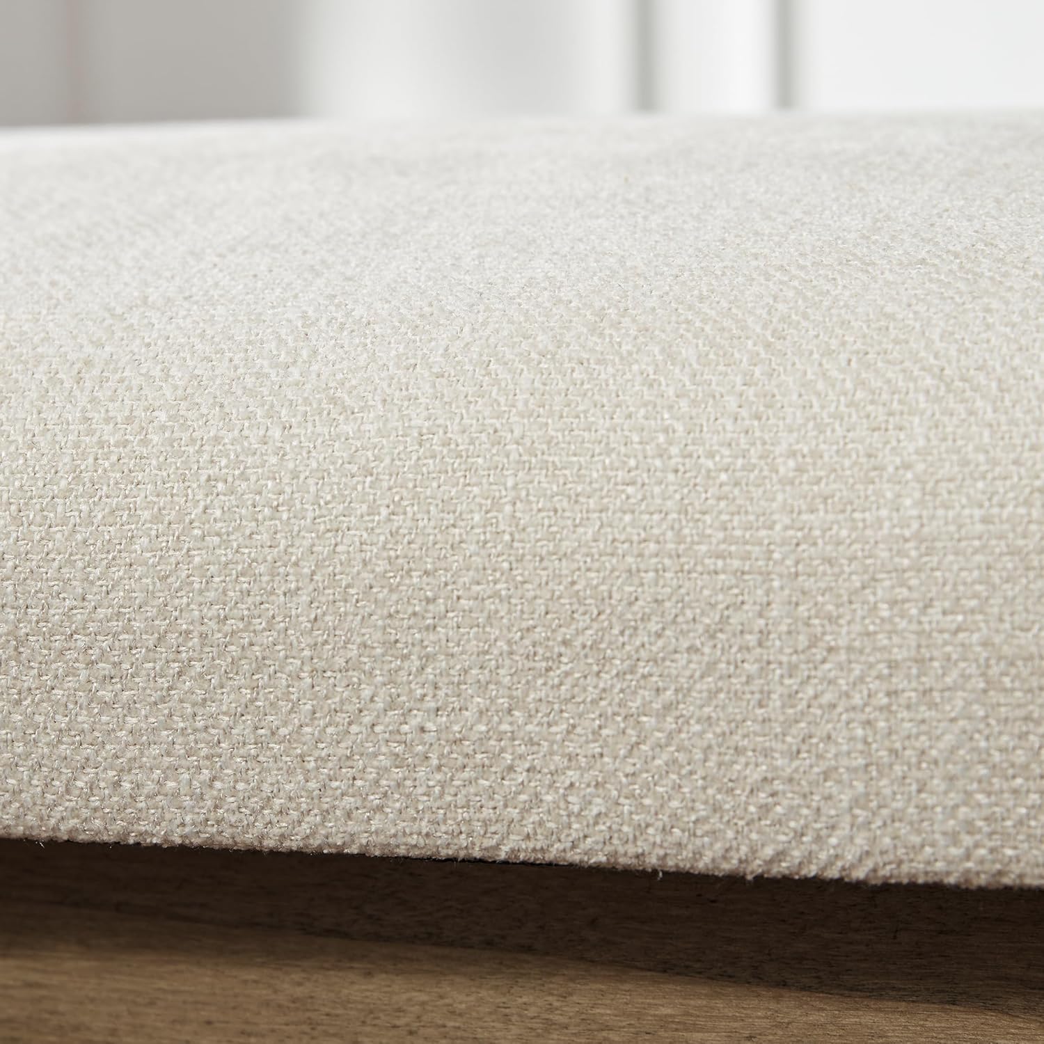 Ottoman Benches with Solid Wood Shelf, Storage Bench for Hallway, Living Room