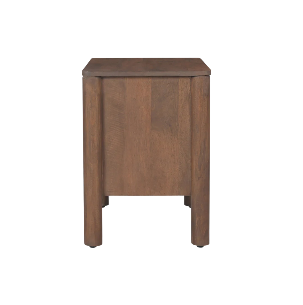 Indiana Scalloped Edge Solid Wood Bedside – Elegant Nightstand