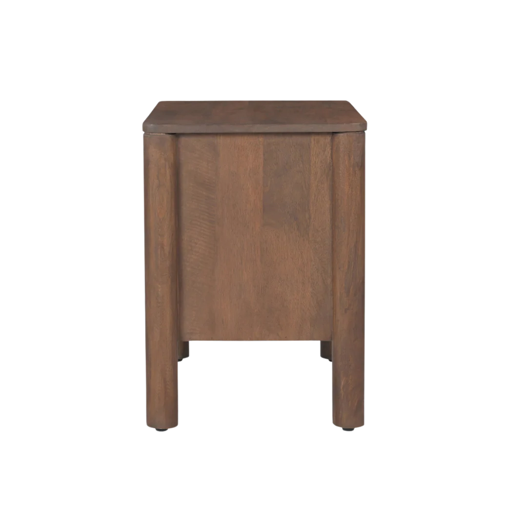Indiana Scalloped Edge Solid Wood Bedside – Elegant Nightstand